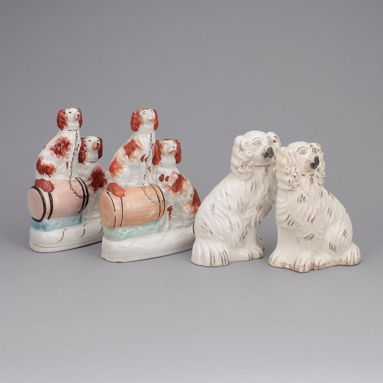 FIGURINER, 2+2 st. Flintgods, Staffordshire.