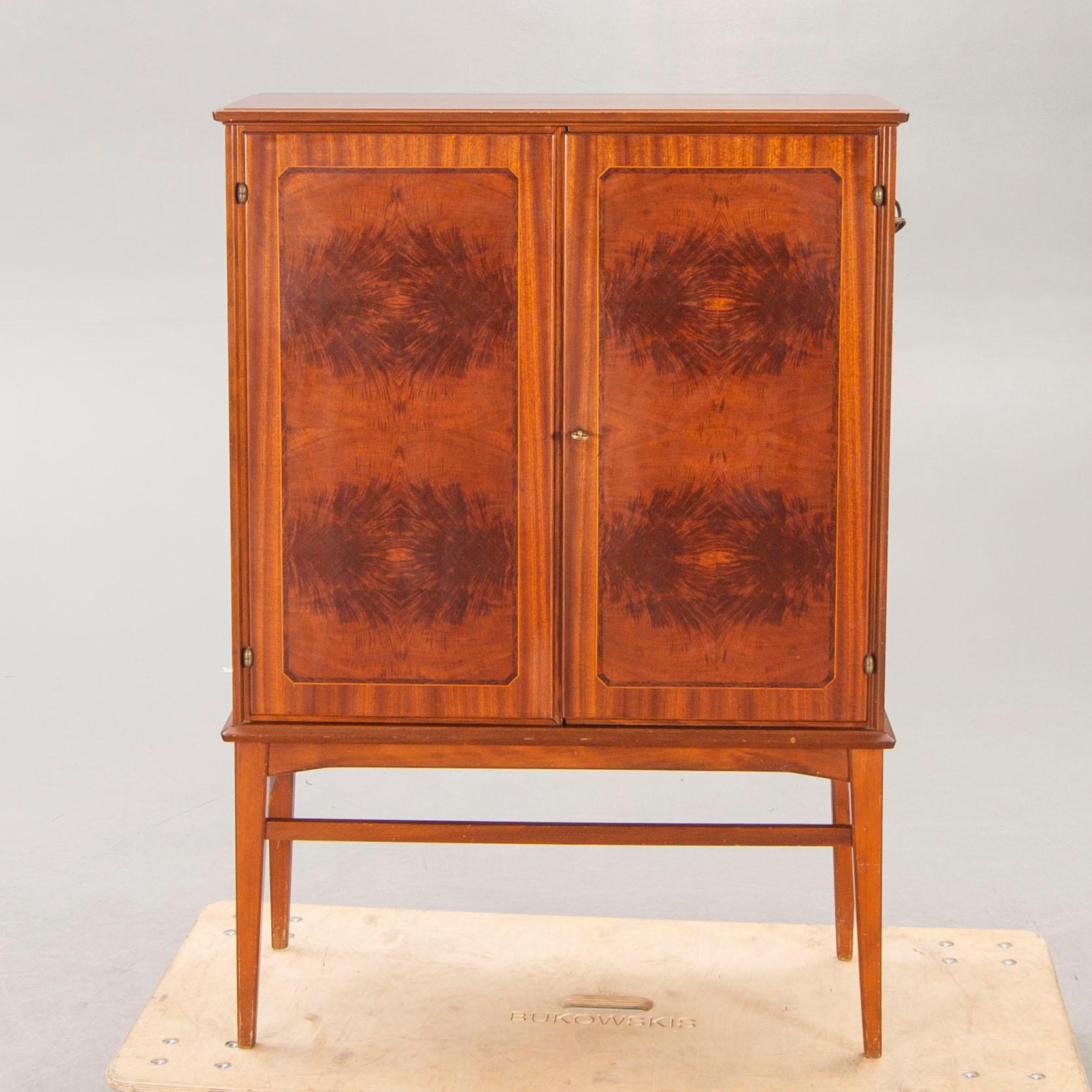 An ABRA Möbler, mid-20th century mahogany bar cabinet.