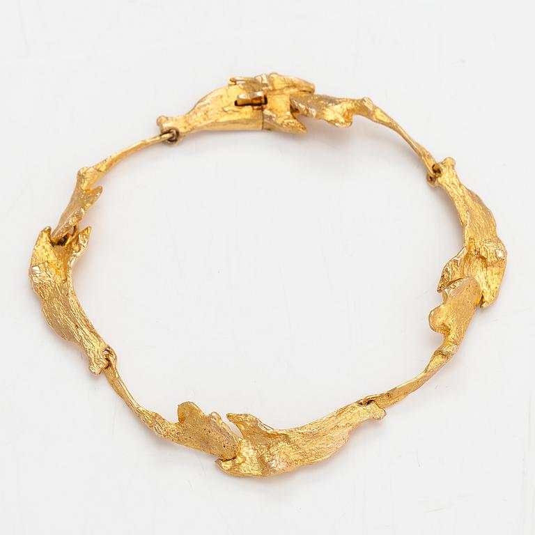 Björn Weckström, "Orchid psychedelic"A 14K gold bracelet . Lapponia 1969.