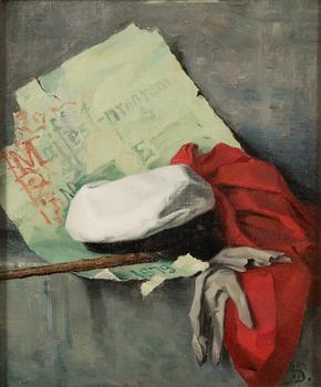 Helene Schjerfbeck, "Student cap (after the party)".