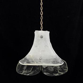 A glass ceiling lamp, second half of the 20th century.