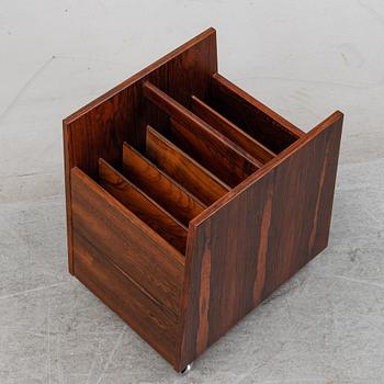 Rolf Hesland, a rosewood newspaper stand, Mellemstrands Trevareindustri, Bruksbo, Norway, 1960's/70's.