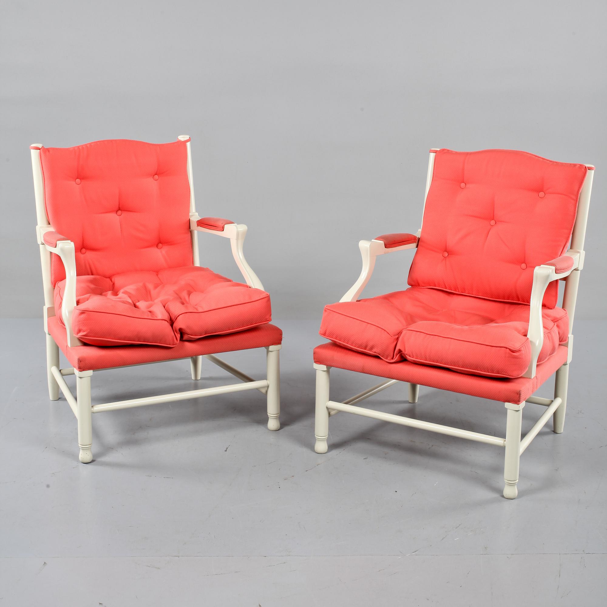 GRIPSHOLMSFÅTÖLJER, ett par, 1900-talets andra hälft.