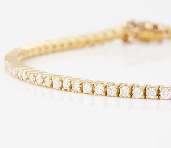 ARMBAND, sk tennisarmband, med briljantslipade diamanter ca 2.20 ct.