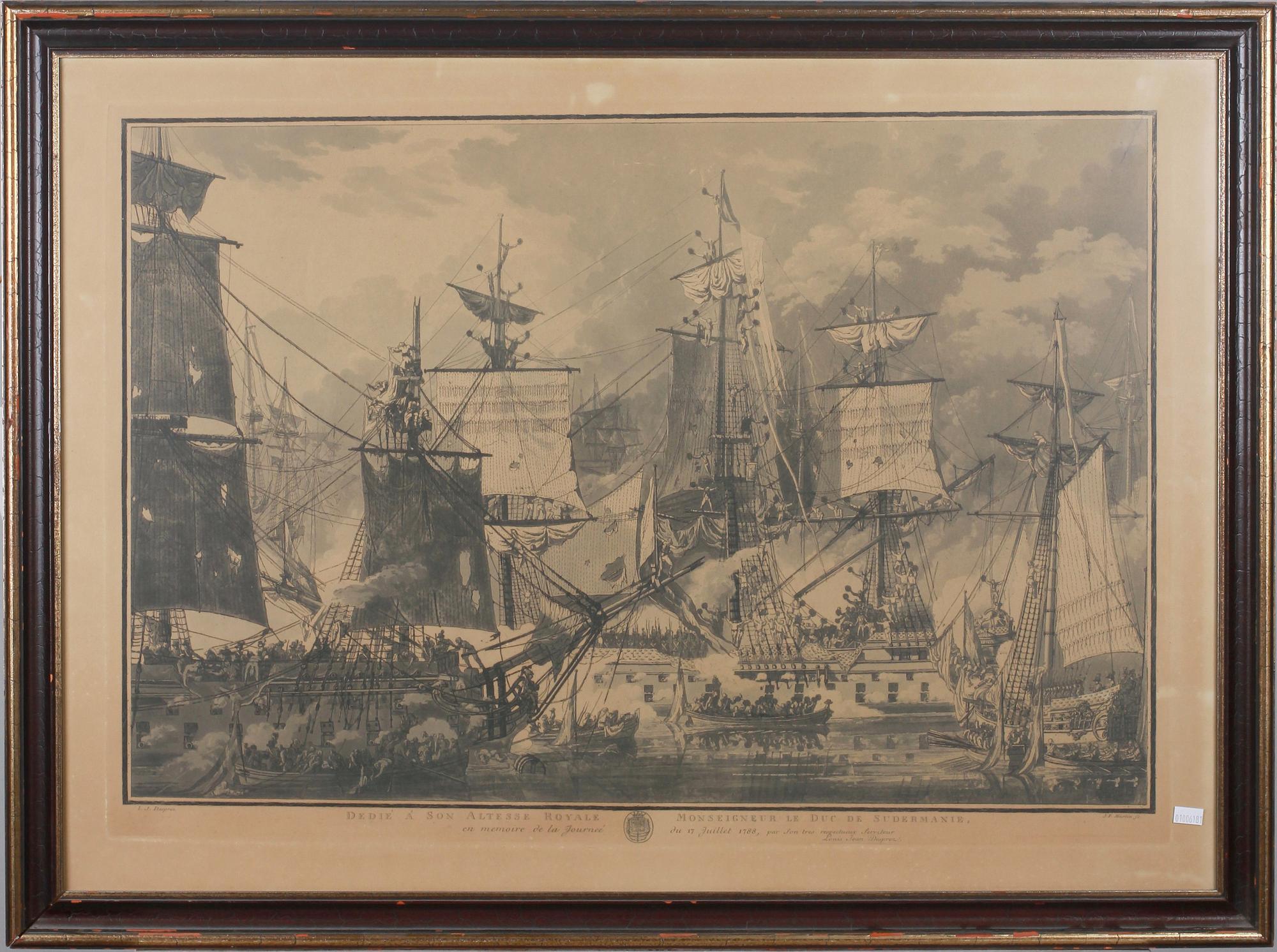 JOHAN FREDRIK MARTIN, kopparstick, efter L J. Desprèz. 1800/1900-tal.