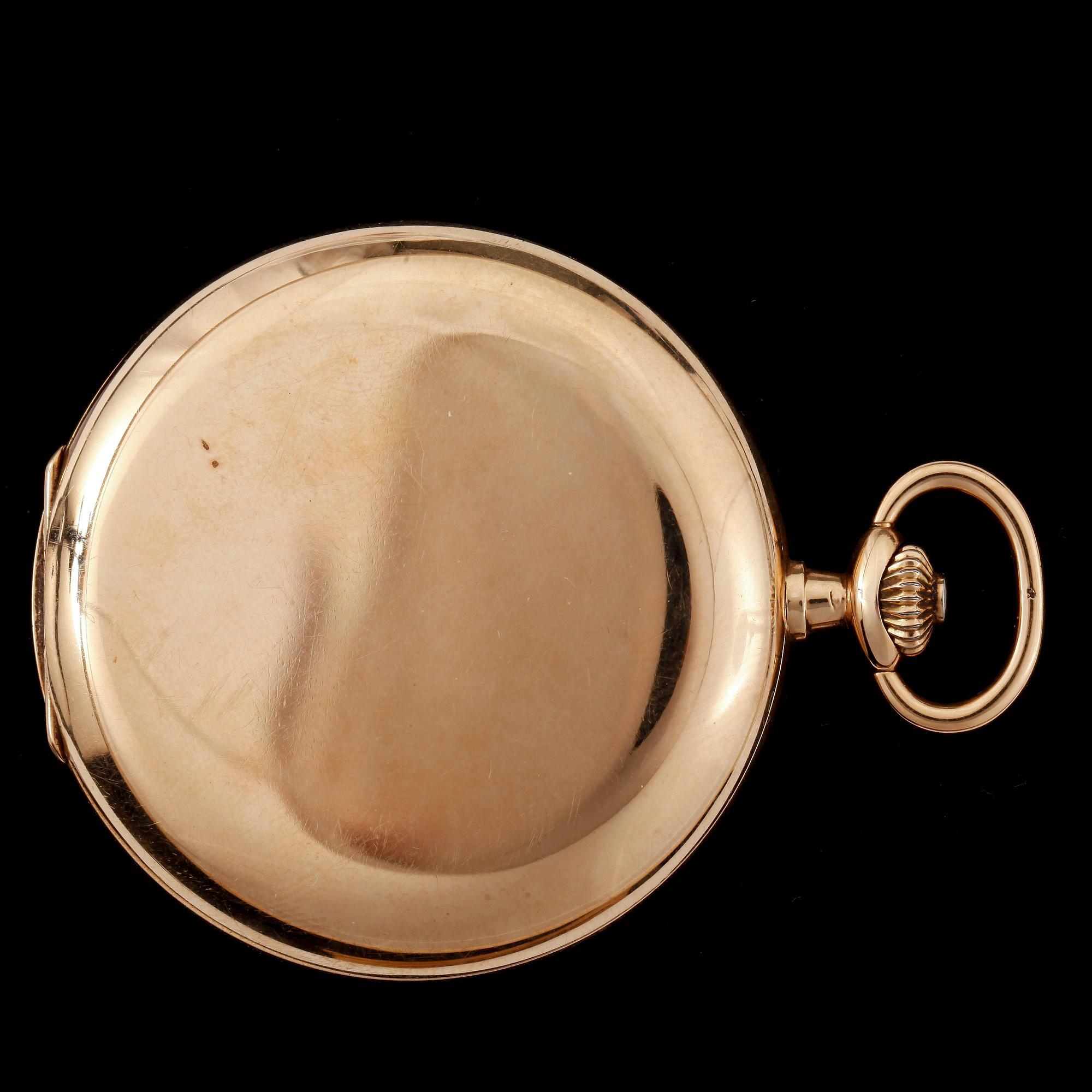 FICKUR, herr, savonett, 14k guld, J. Calame Robert, 1900-talets mitt. Vikt 68g.