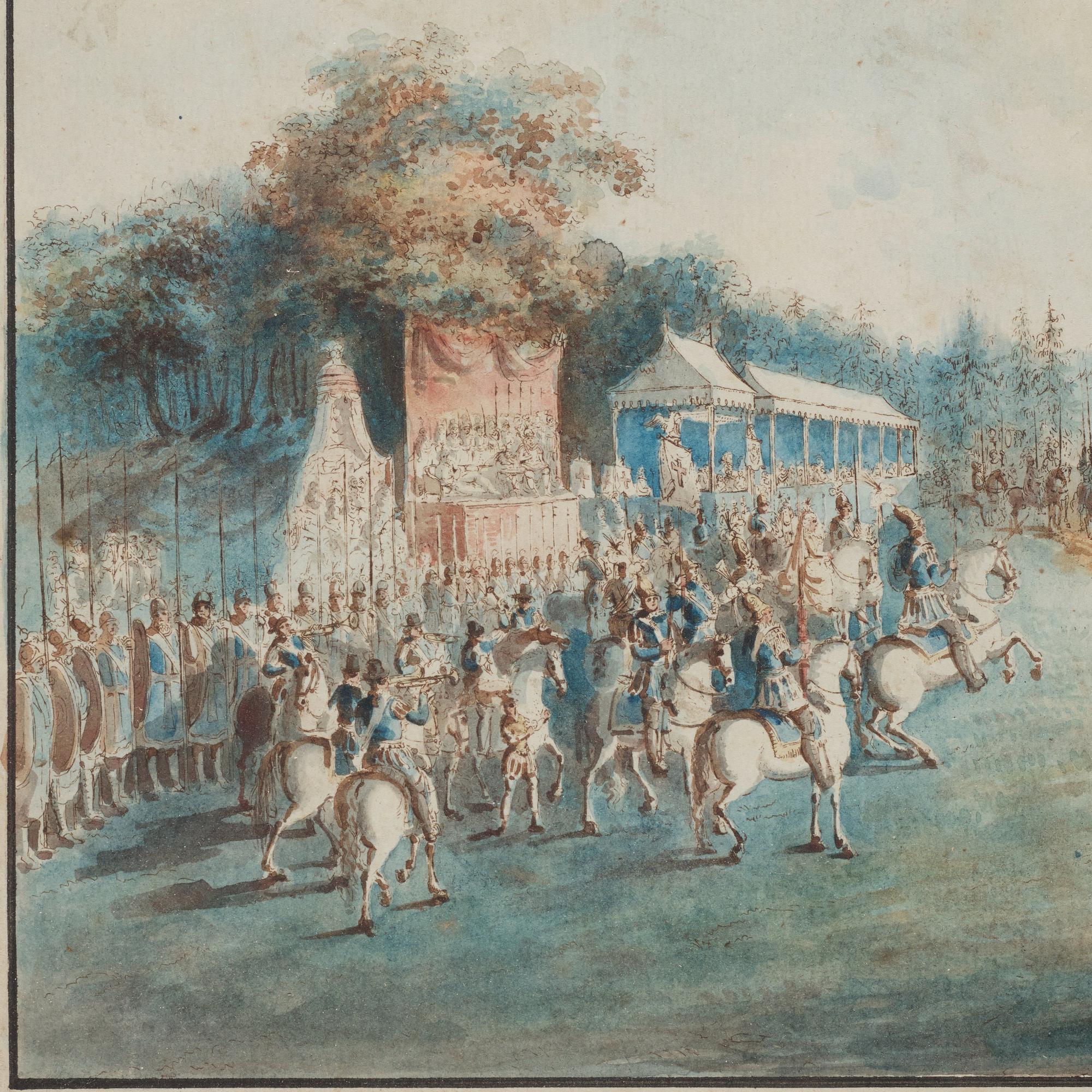 Martin Rudolf Heland, "Den förtrollade skogen, Karusell, Drottningholm 1785".