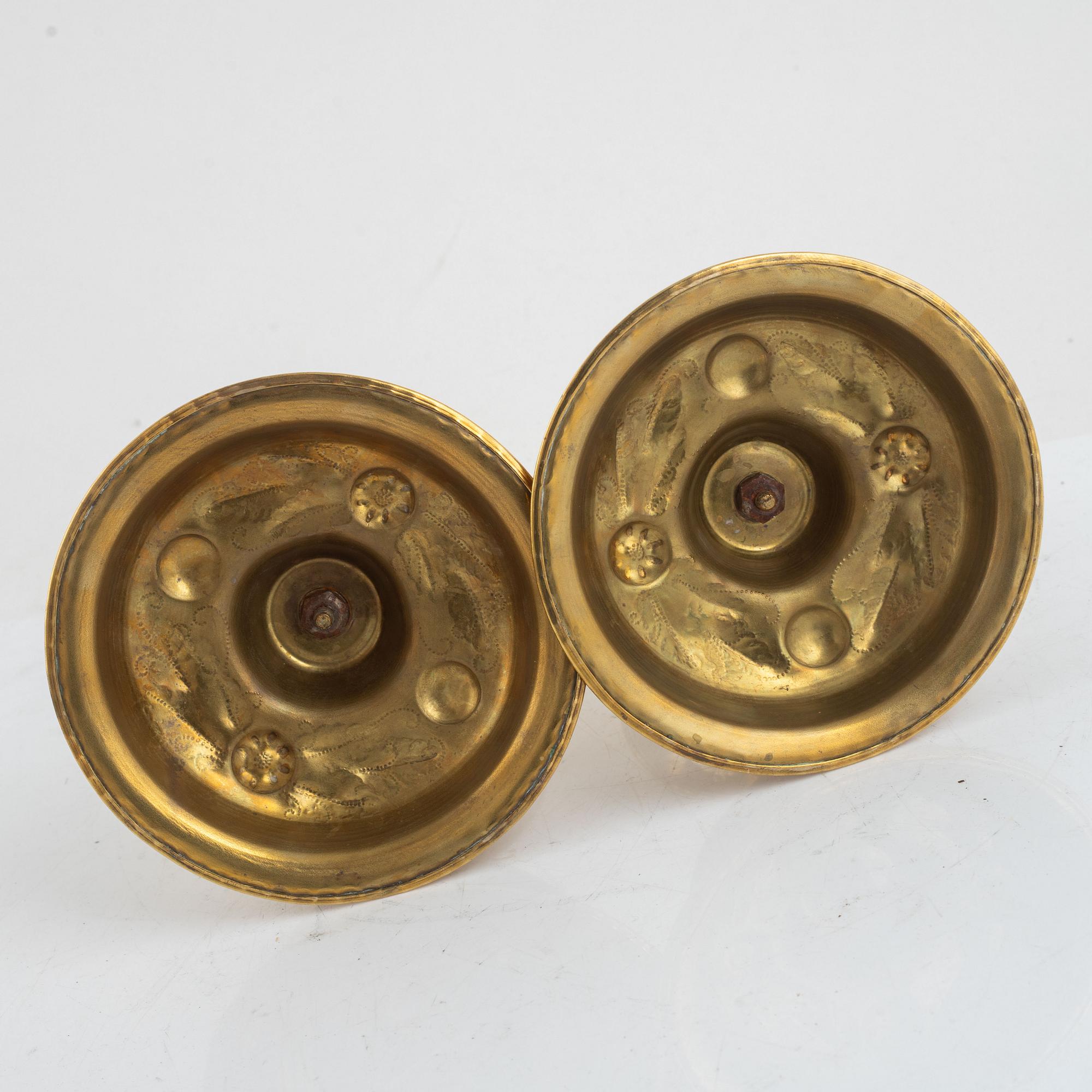 Candlesticks, a pair, Baroque style, circa 1900.