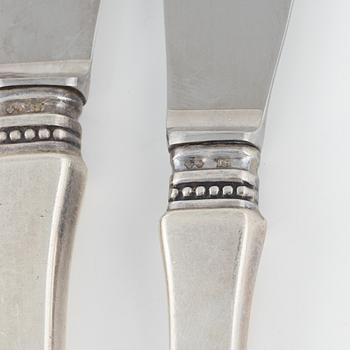 Eric Löfman, a silver cutlery, model 'Uppsala', MGAB, Lidköping (55 pieces).