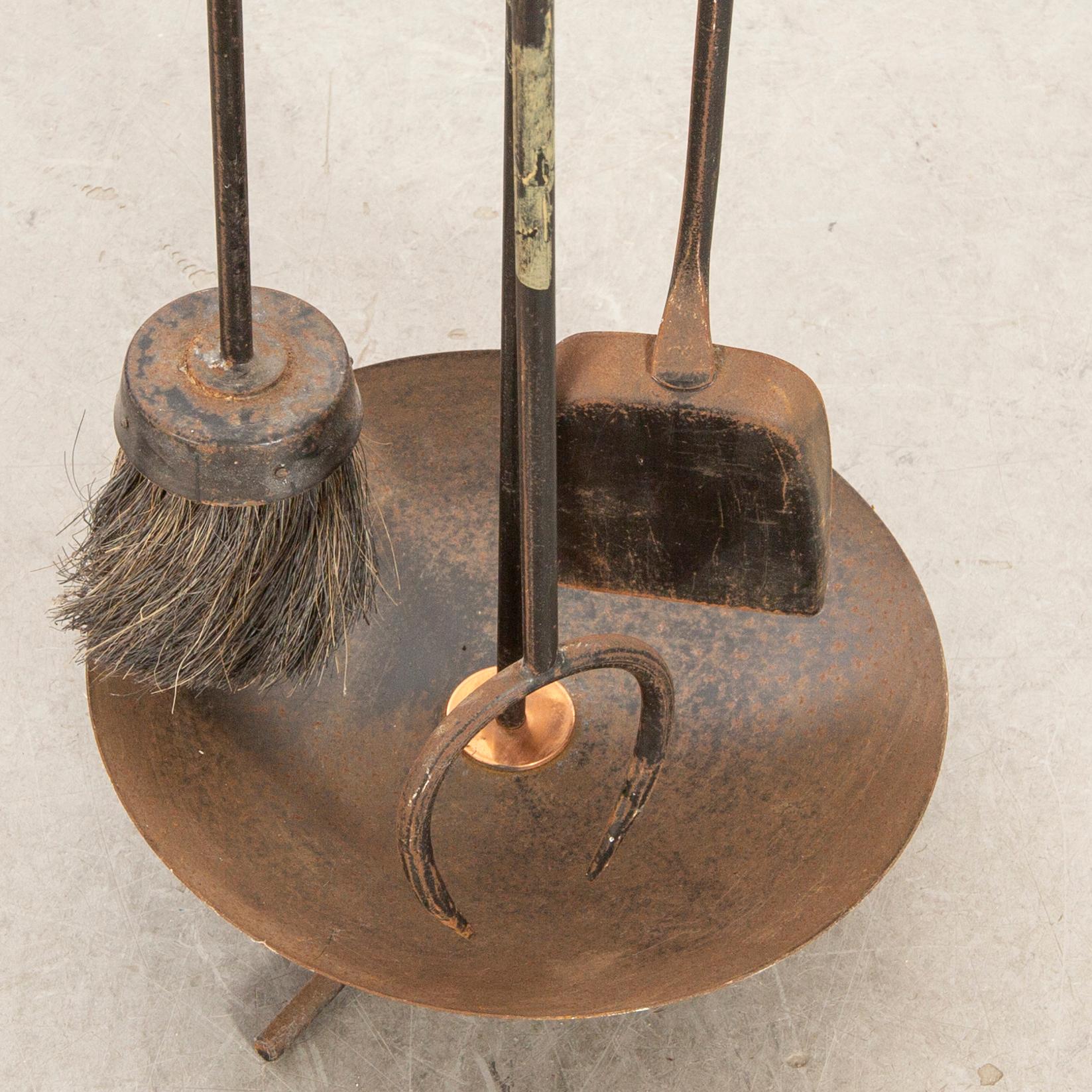 Ystad metal, fire rack with 3 parts, 60s.