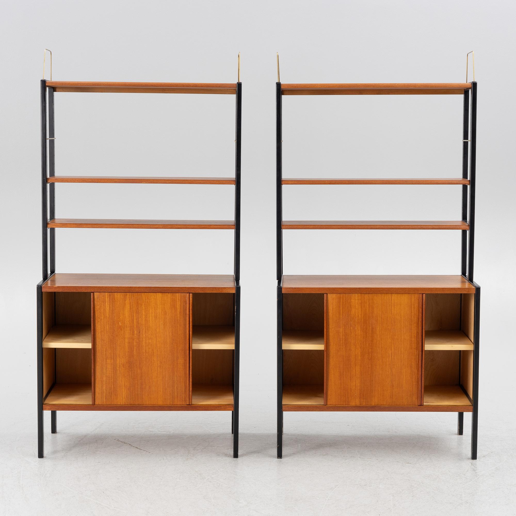 Bertil Fridhagen, a pair of bookcases, "Variette", Bodafors, 1960s.