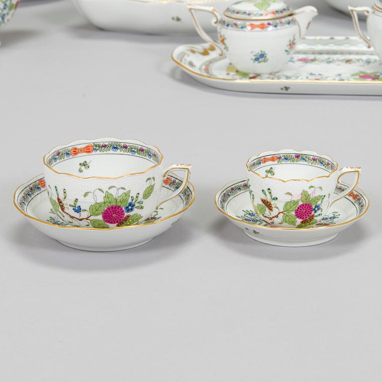 Herend, matservis, 100 delar, porslin, "Indian Basket" Ungern.