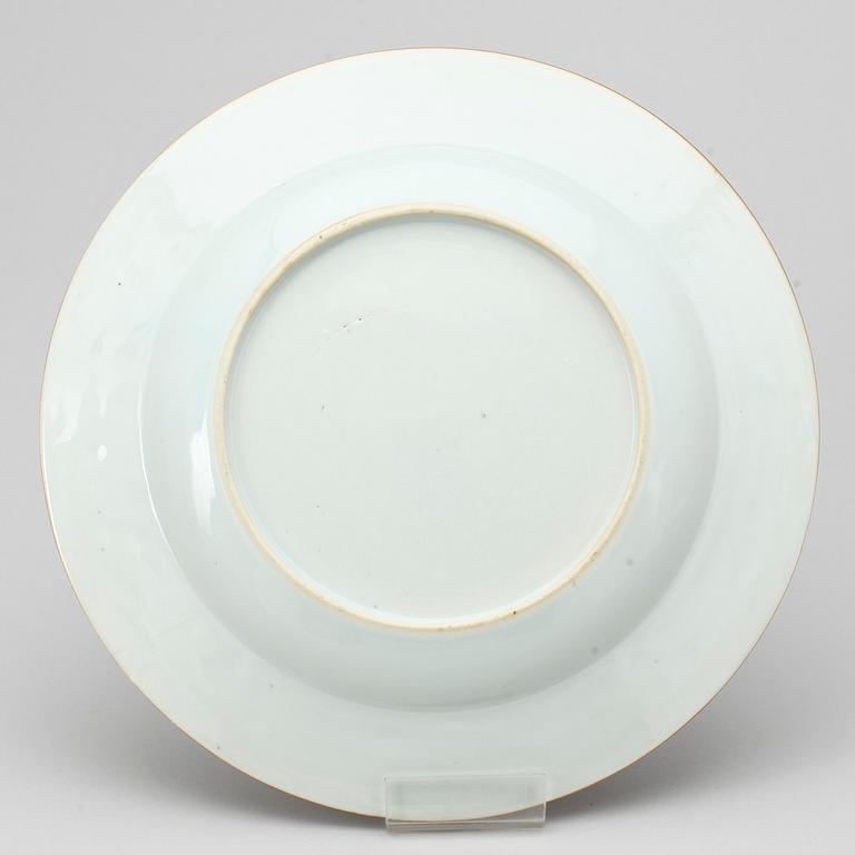 TALLRIK, porslin, Kina, Qing dynastin, Qianlong (1735-96).