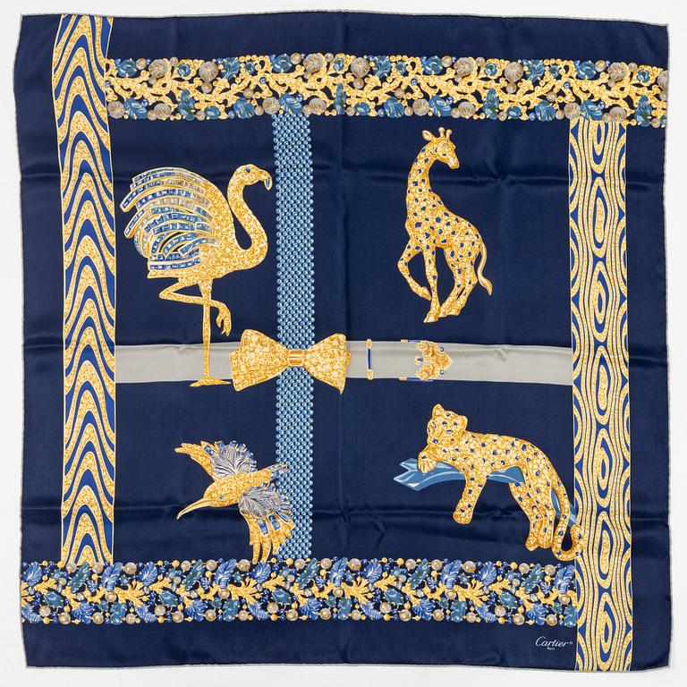 Cartier, a satin silk scarf.