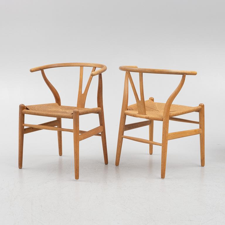 Hans J. Wegner, stolar, 7 st, CH 24, "Y-stolen" Carl Hansen & Son, Danmark.
