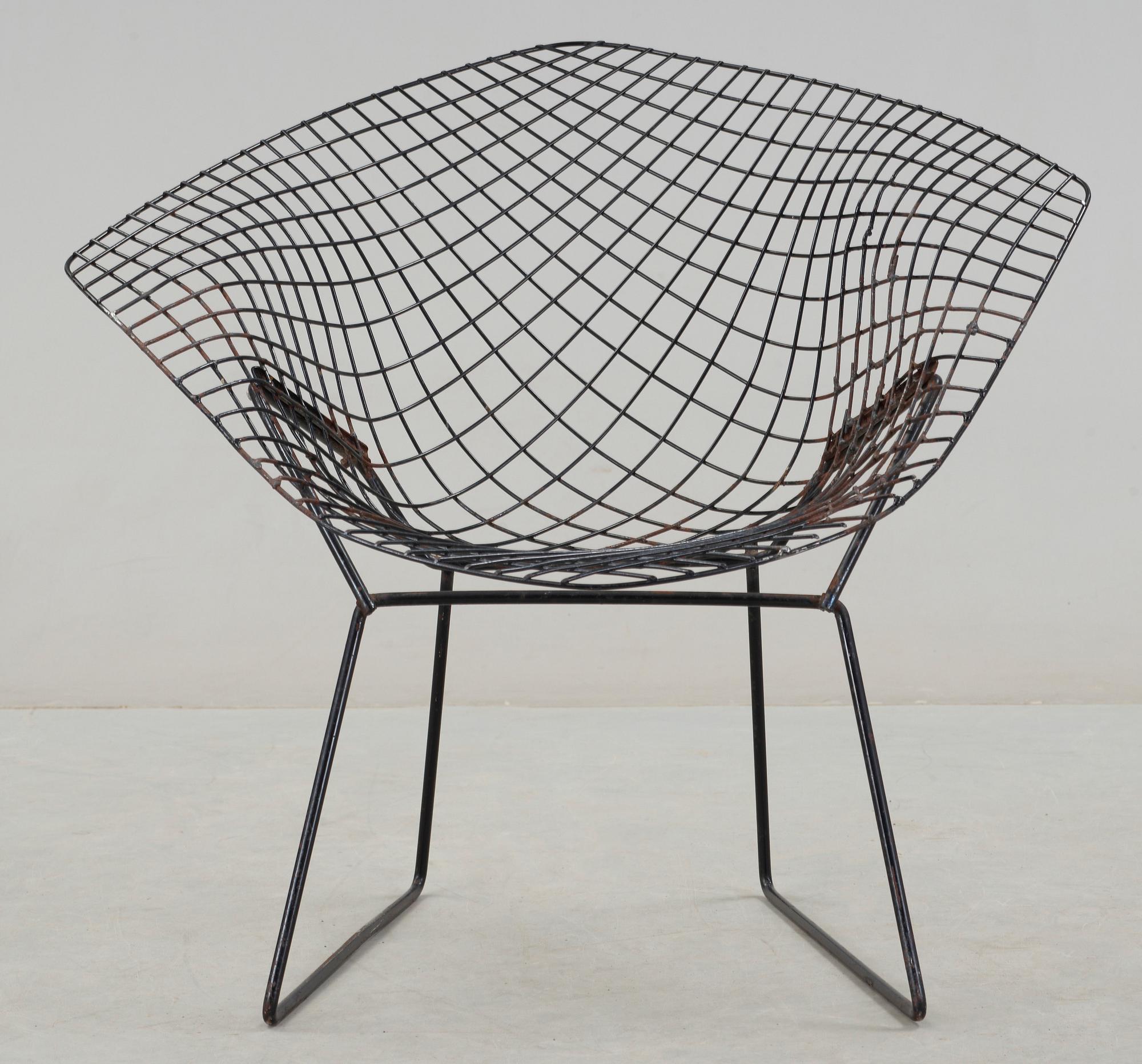 FÅTÖLJ, "Diamond chair", Harry Bertoia, modellen formgiven år 1950-52, i produktion från 1953 och framåt.