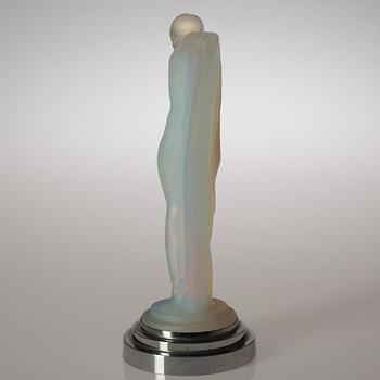 An Etling Art Deco opalescent mould-glass figure, Paris circa 1925.