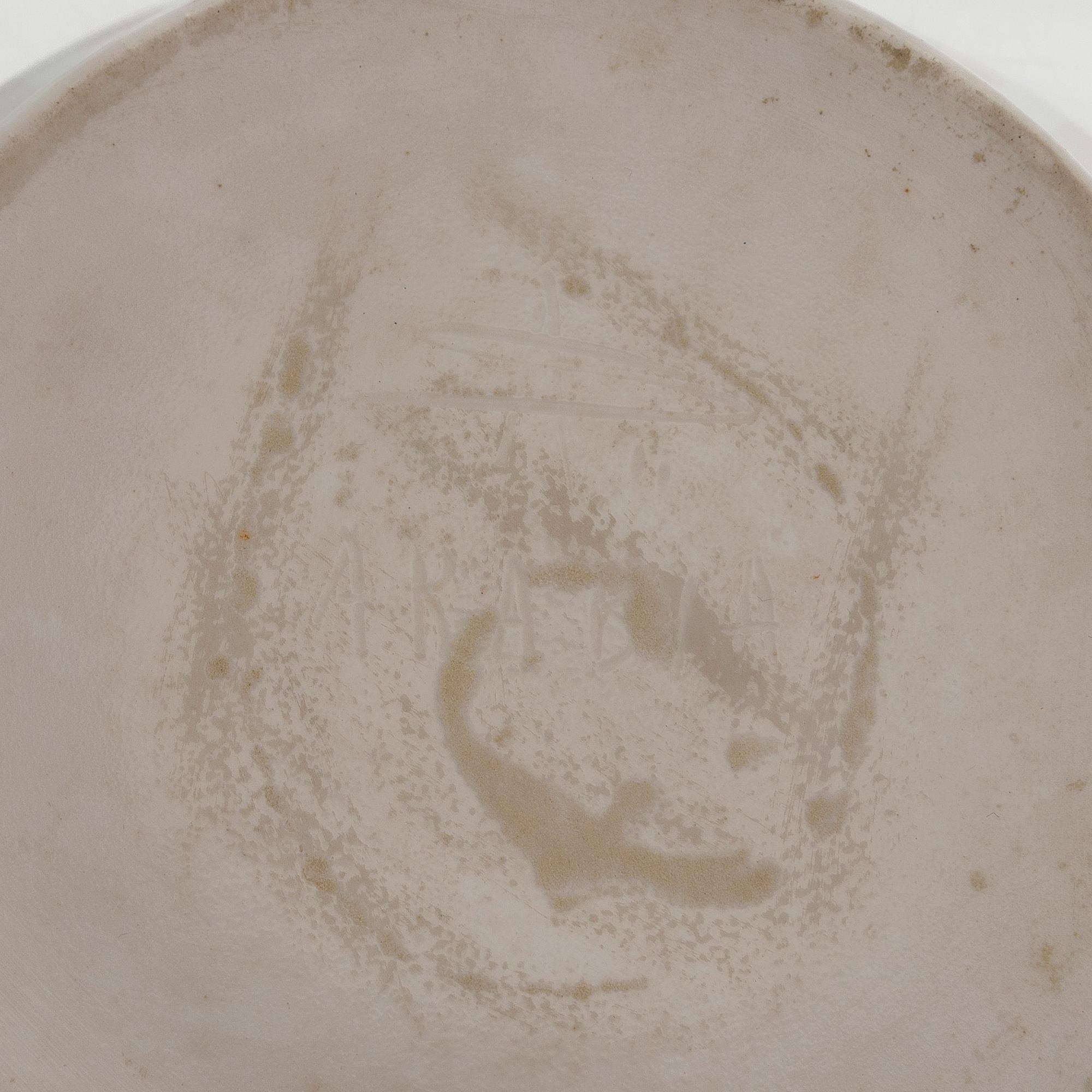 Aune Siimes, skål, porslin, signerad AS Arabia.