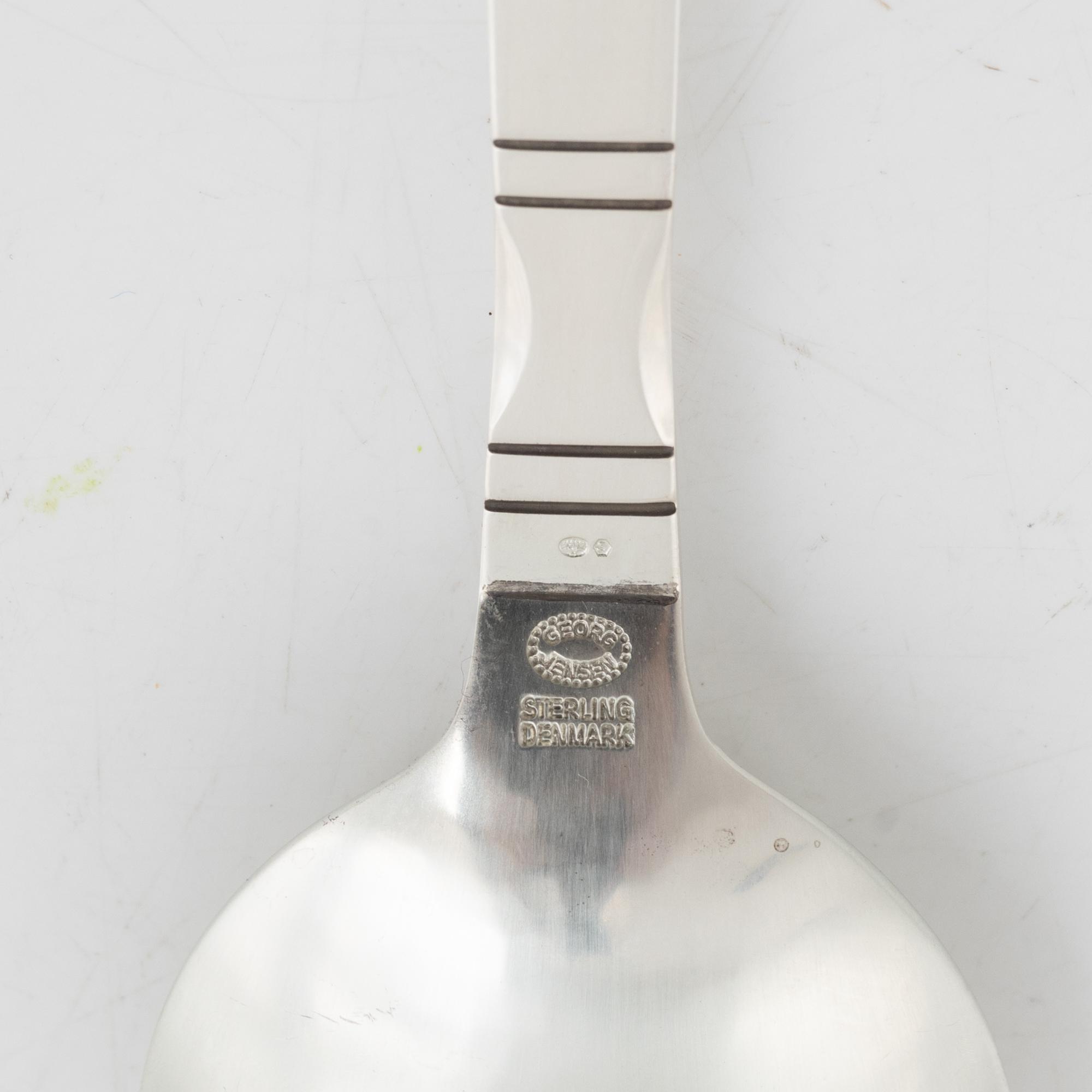Georg Jensen, a sterling silver cutlery, 'Antique/Continental', after 1945.