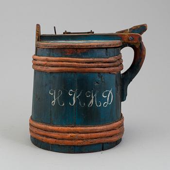 a swedish wooden jar from the 19th century.