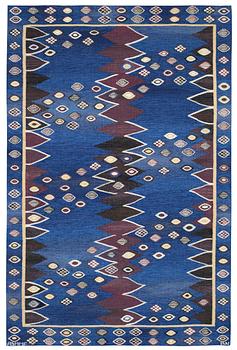 915. RUG. "Snäckorna". Tapestry weave (Gobelängteknik). 222 x 144,5 cm. Signed AB MMF BN.