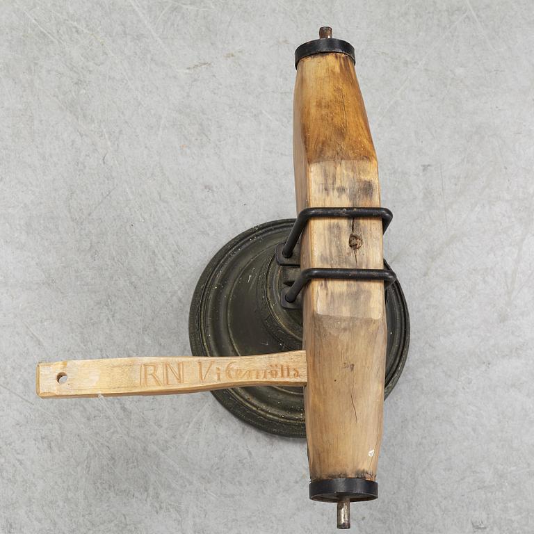A bronze bell cast by M A Rönnblom, Jönköping 1846.