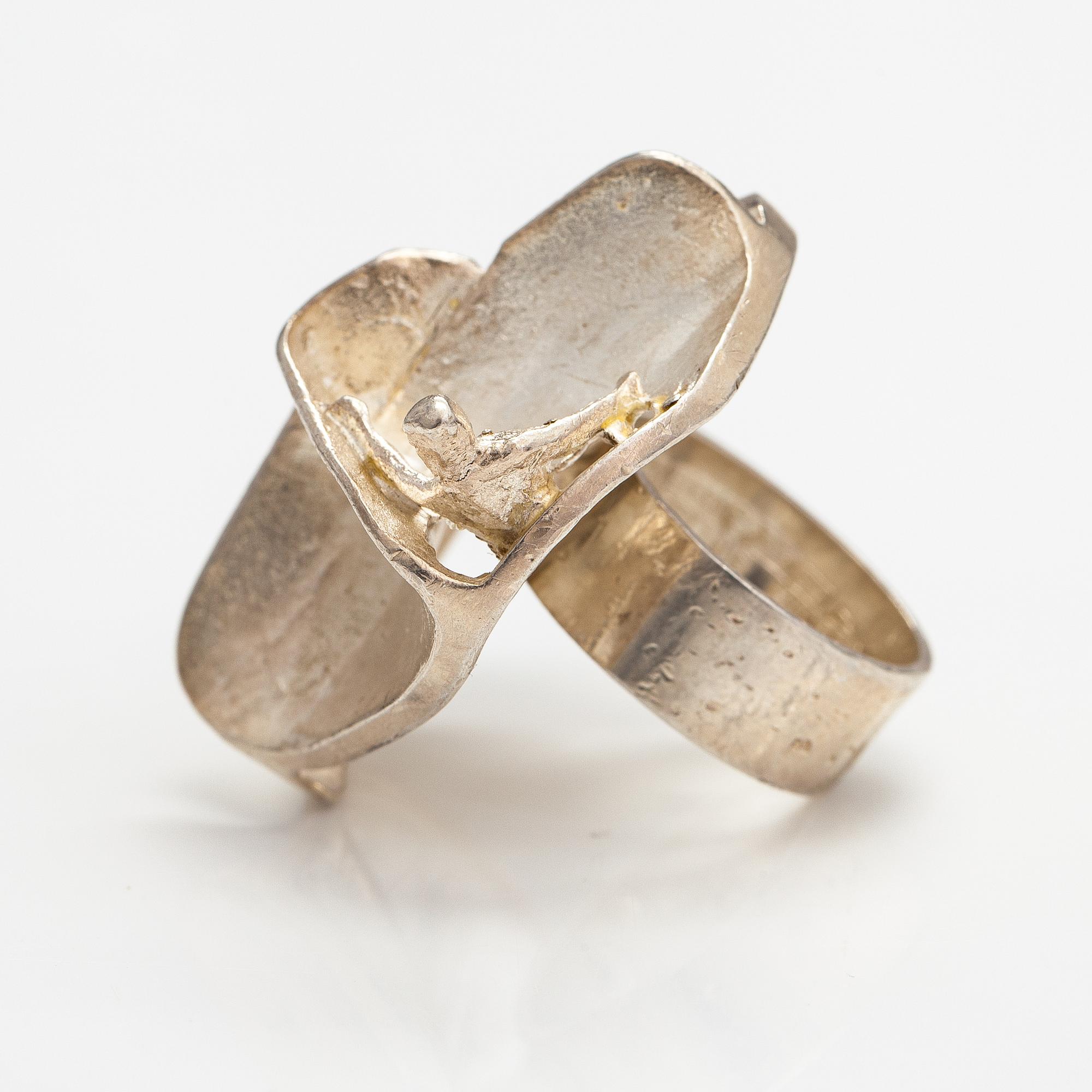 Björn Weckström, A stelring silver ring "Jaara's dream". Lapponia 1970.