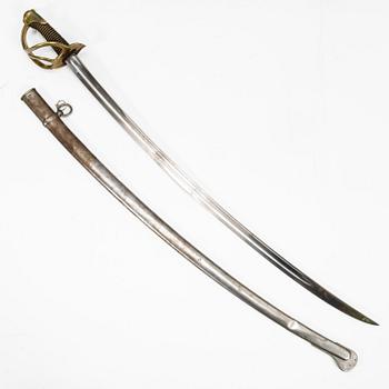 A French cavalry sabre, early 19th Century.