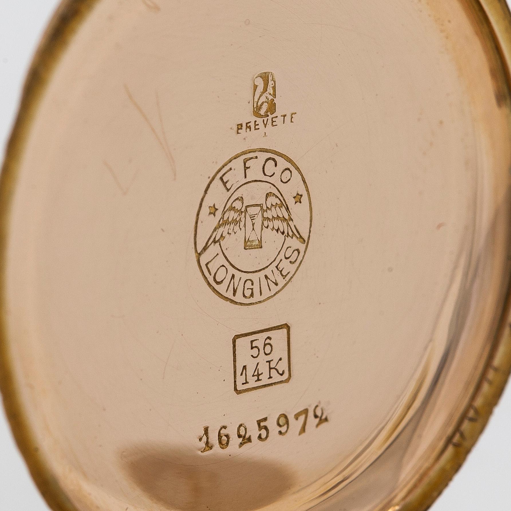 Longines, pocket watch, hunter, 30 mm.