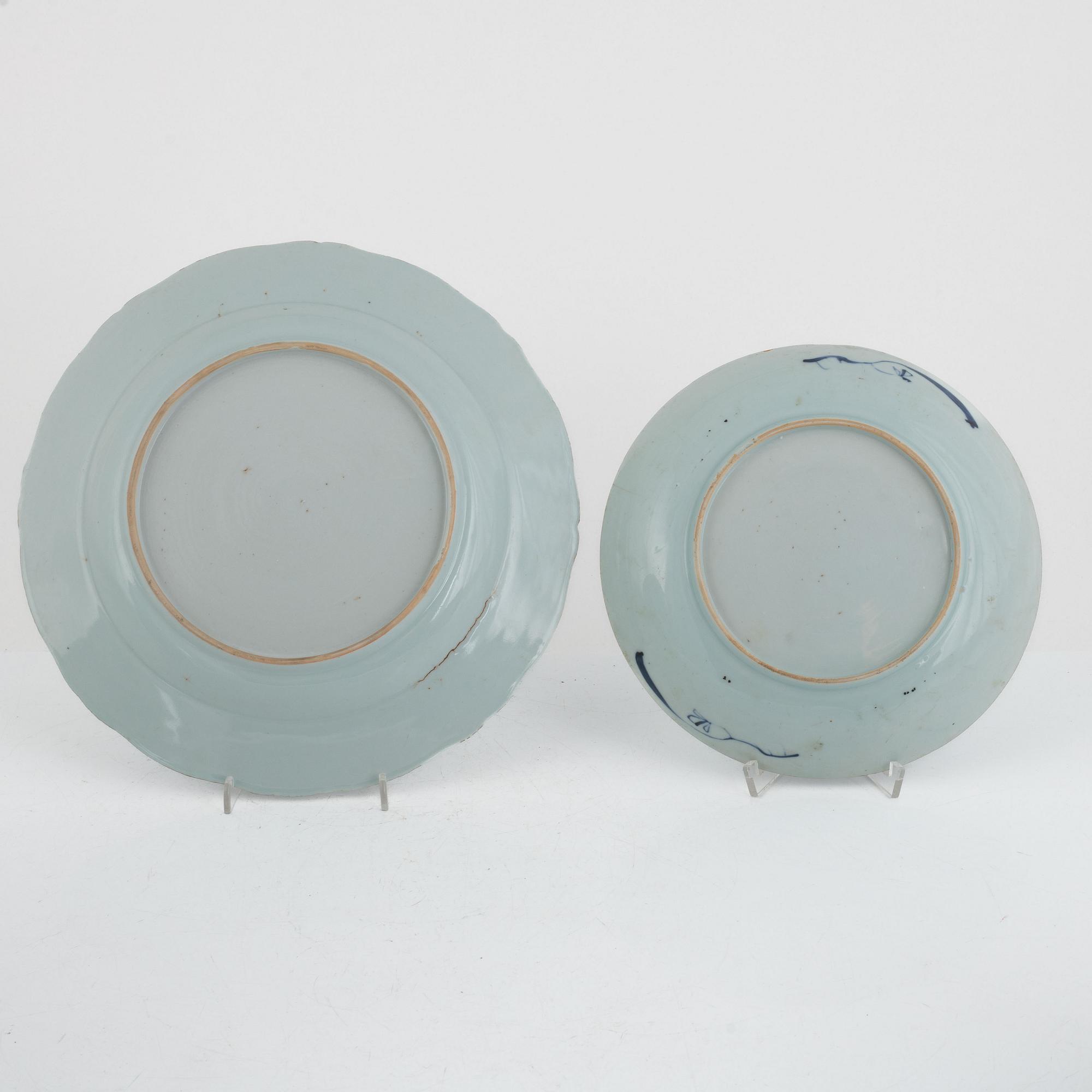 Fat, 5 st, porslin, Qingdynastin, Kina, 1700-tal.