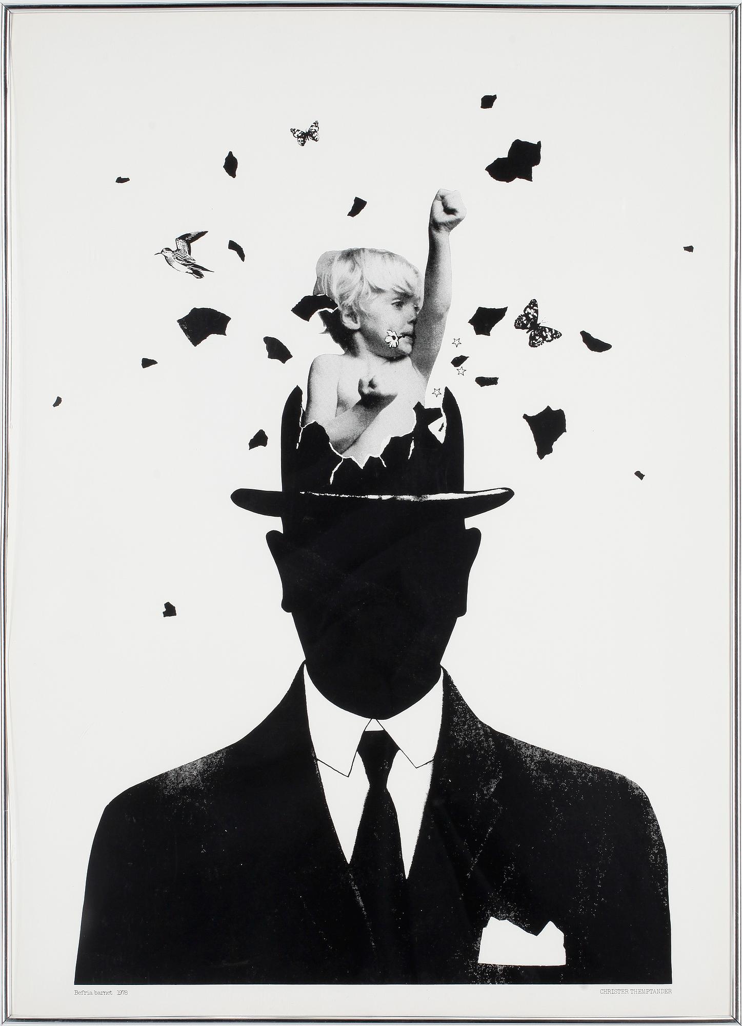 POLITISK KONST, affischer, 2 st, Christer Themptander, 1978.