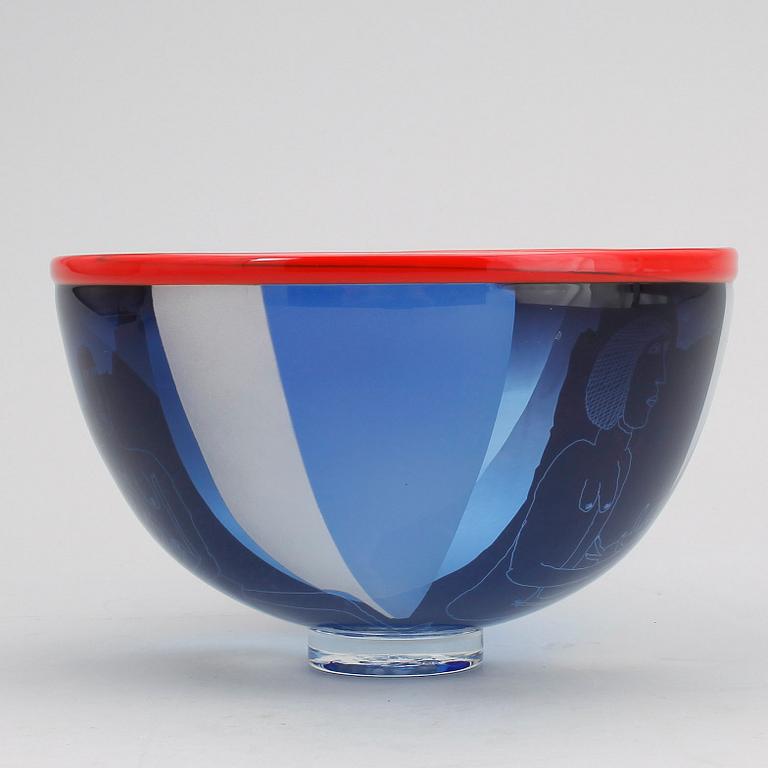 SKÅL, glas, Ann Wärff, signerad.