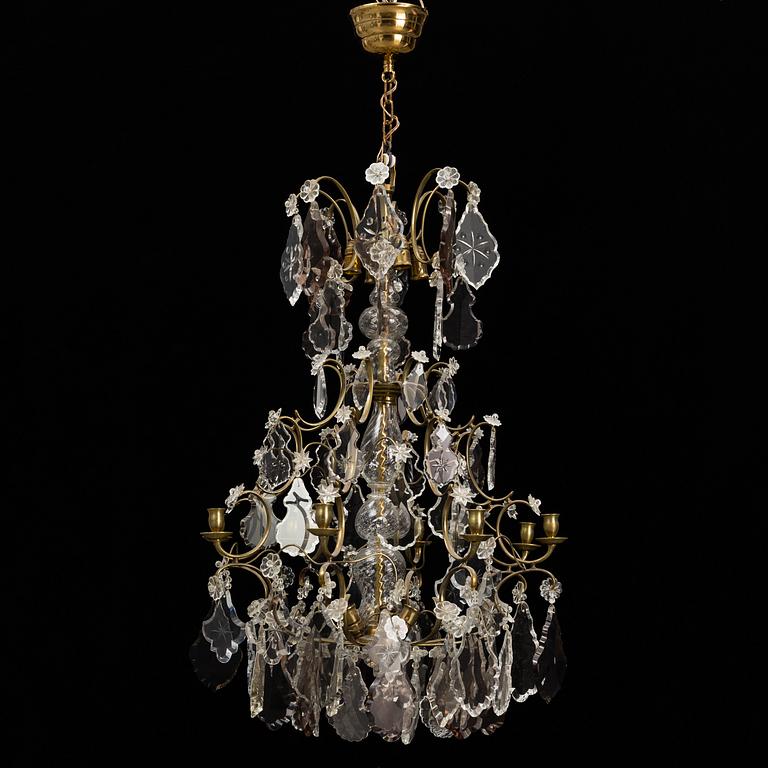 A baroque style chandelier, second half of the 20th century.