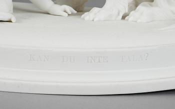 FIGURIN, parian. Gustafsberg "Kan du inte tala" (1882-1925).