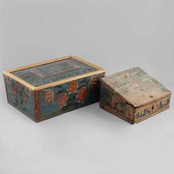 SKRIN, 2 st, allmoge, 1700/1800-tal.
