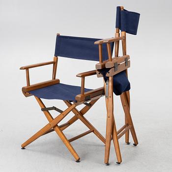 Regissörsstolar, 4 st, samt brickbord, Telami, Italien.