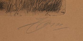 Anders Zorn, Self-portrait in wolf fur coat.