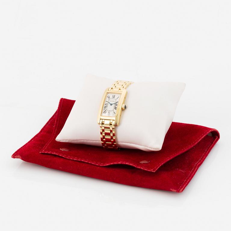 Cartier, Tank Americaine, wristwatch, 19 x 28 (34,5) mm.