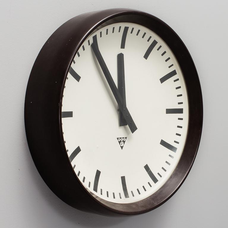 An Electrocas wall clock from Prague, mid 20th Century.