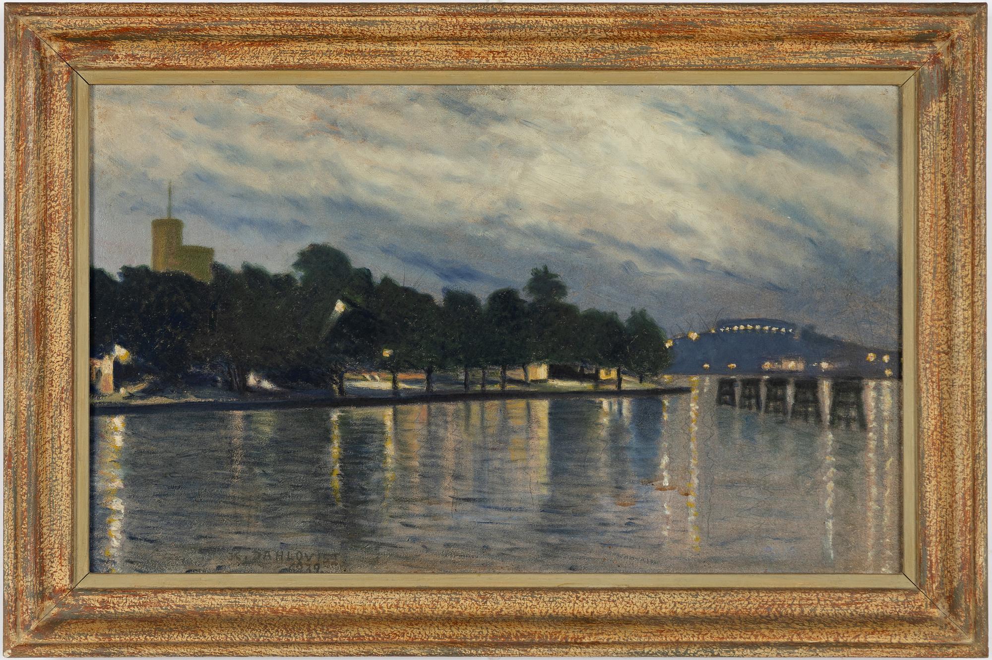 Karl Dahlqvist, Kvällsljus vid Kastellholmen, Stockholm.