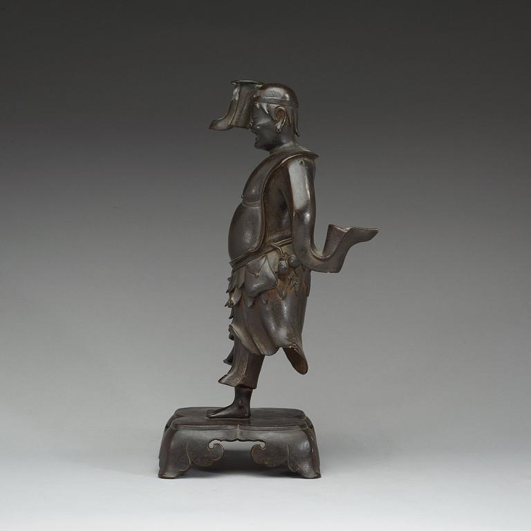 SKULPTUR, brons. Qing dynastin (1644-1912).