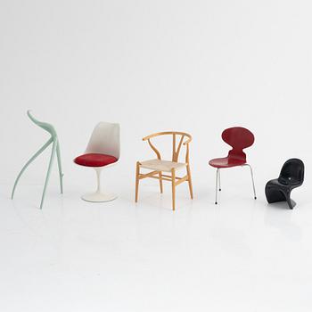 A set of five miniatures, Vitra Design Museum.