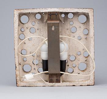 BORDS/VÄGGLAMPA, keramik,1960-70-tal.