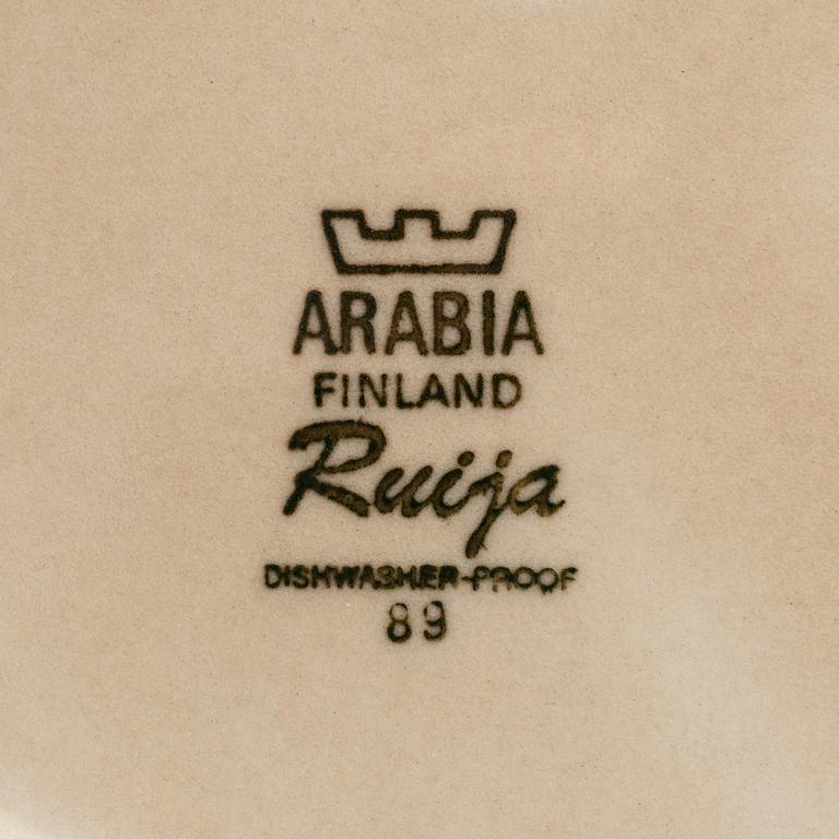 Ulla Procopé, kaffe- och matservis, 39 delar, stengods, "Ruija", Arabia, Finland.