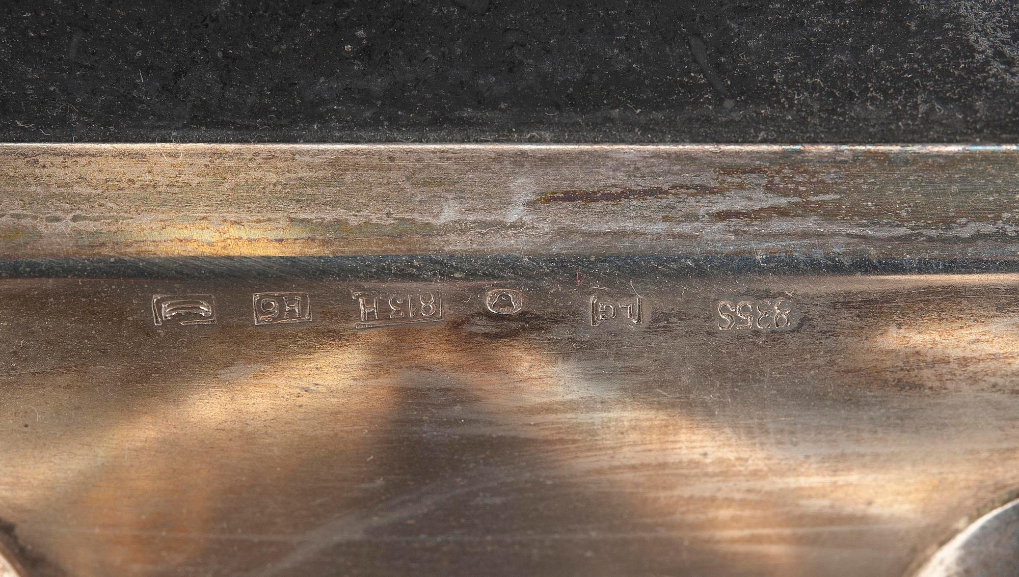 KANDELABER  för 4 ljus, silver, 1930-tal.