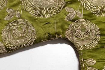 A Japanese silk brocade and fur childrens jacket, Meiji (1868-1912).