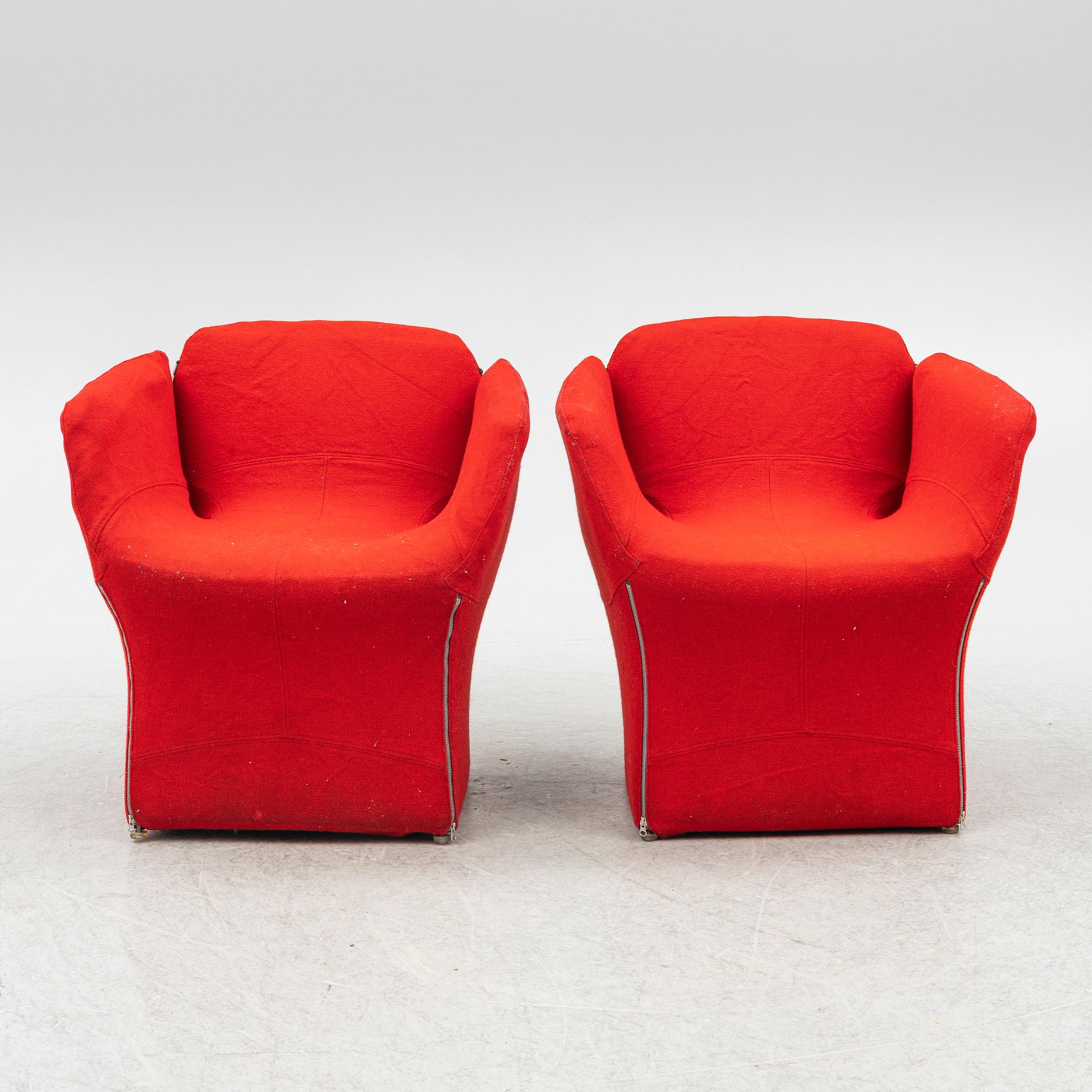 Patricia Urquiola, a pair, of "Bloomy" armchairs, Moroso, 2000s.