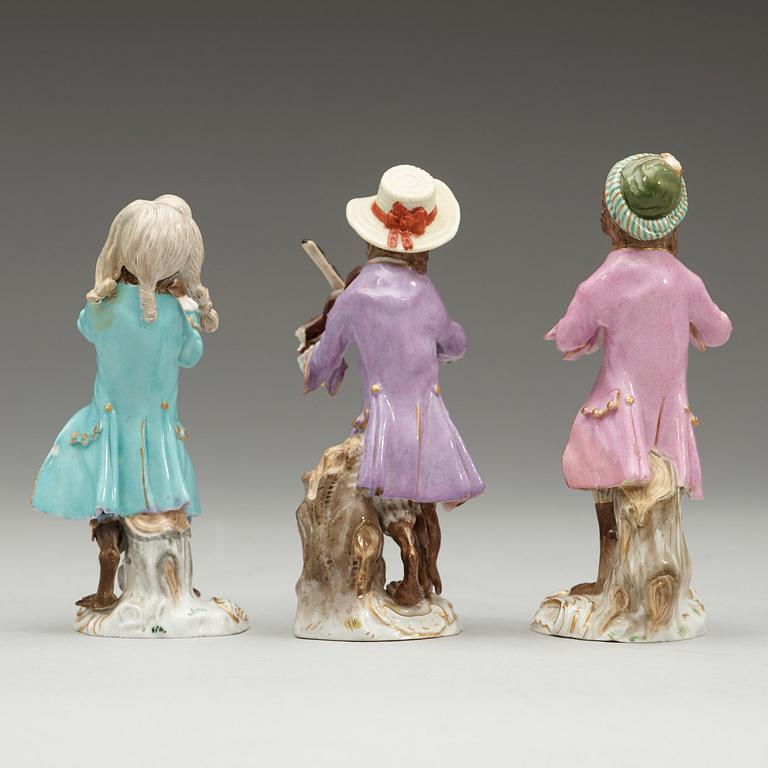 A monkey orchestra, "Affenkapelle", Meissen, late 19th Century.