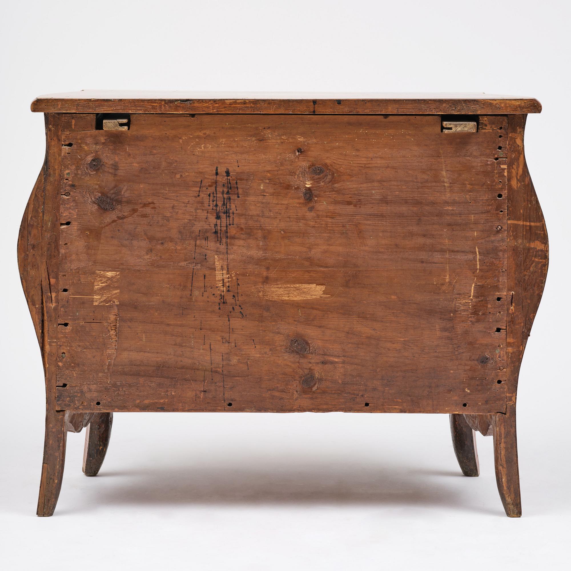 Byrå, Mälardalen, 1700-talets senare del, Rokoko.