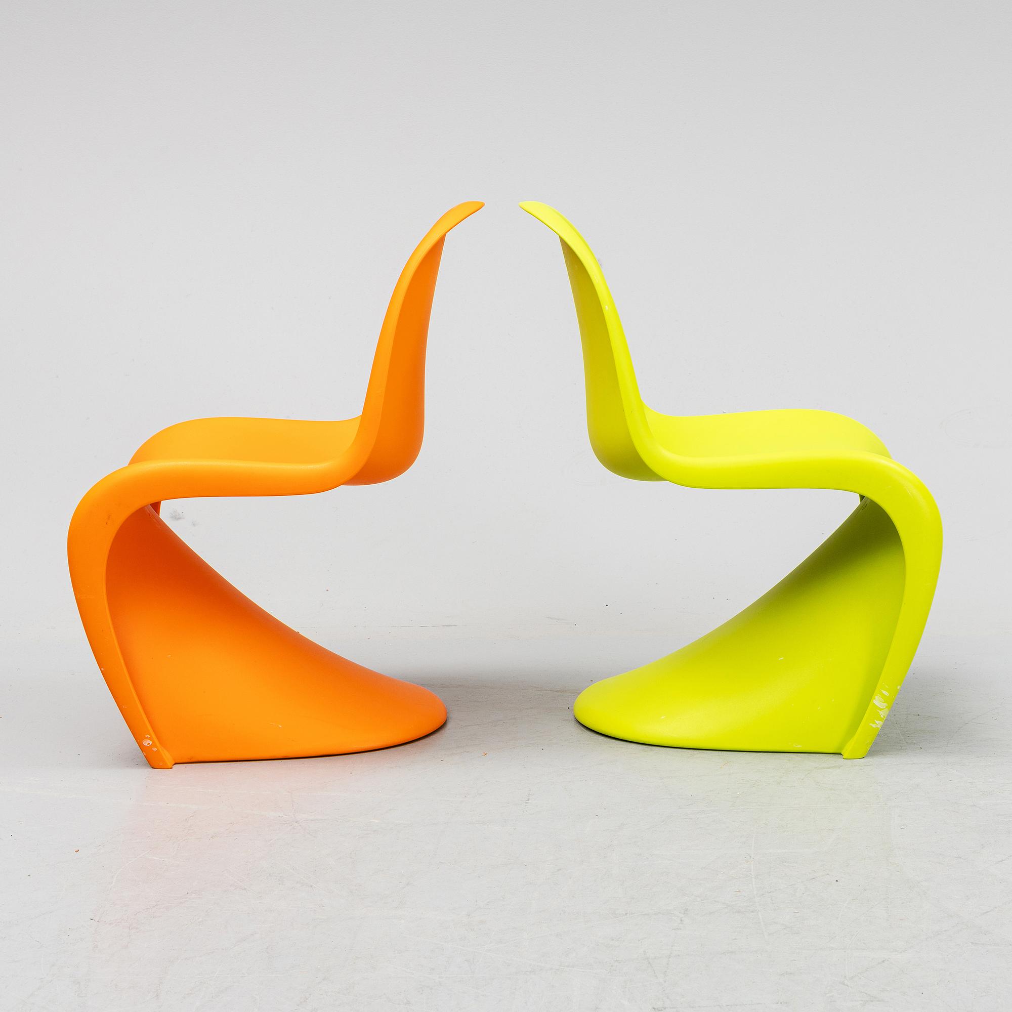 Verner Panton, a pair of "Panton Junior" children's chairs for Vitra.
